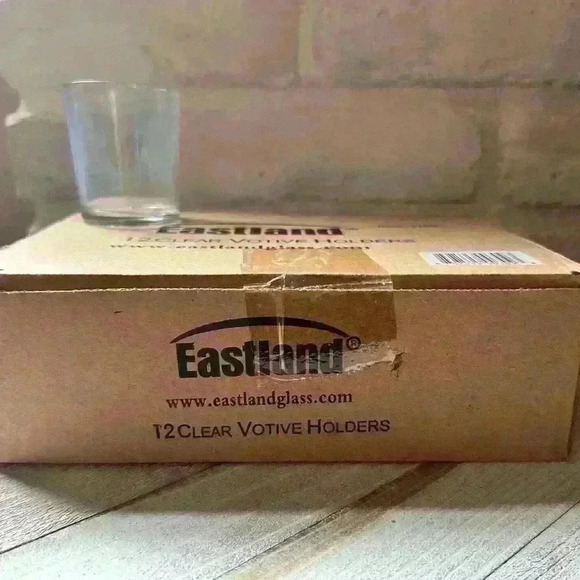 Brand New Box of 12 Eastland Clear Votive Candle Holders – Sealed - Picture 1 of 3